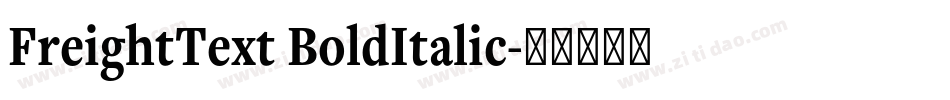 FreightText BoldItalic字体转换